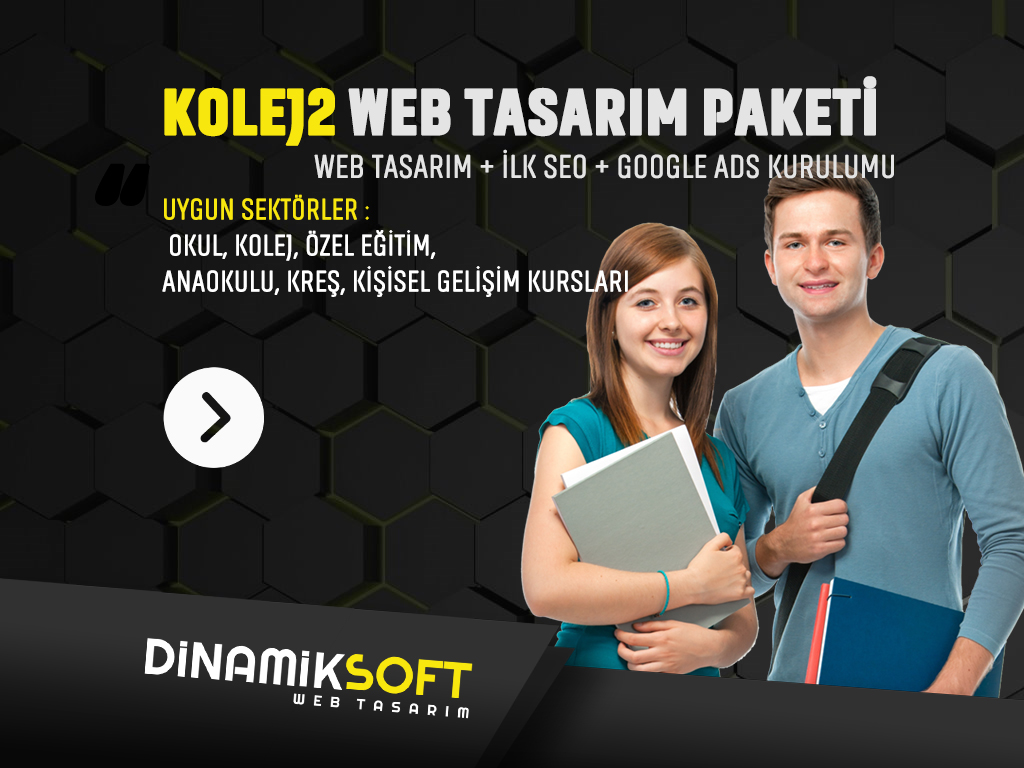 Kolej2 Web Tasarım Paketi | 3000 TL Web Site + Ads