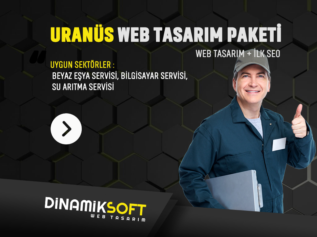 Uranüs Web Tasarım Paketi | 2000 TL Web Site + İlk SEO